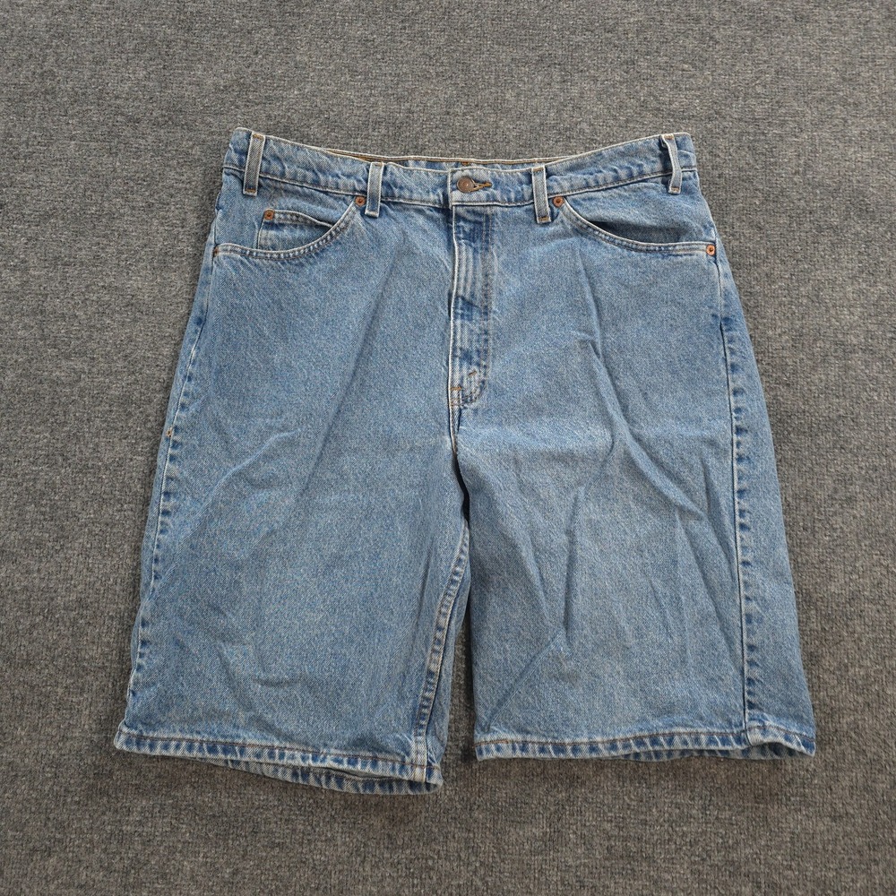 Vintage Levis Shorts Mens 38 Blue 550 Relaxed Fit Orange Tab Jean Jorts 90s
